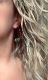 Beaded Hoop Earrings - large gold hoop, summer earring, tropical earring, chunky bead earring, bright colorful earring, red pink brown beads - Constant Baubling