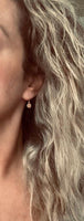 Rose Gold Sequin Earrings, rose gold disk earring, rose gold circle earring, tag earring, round dangle earring, rose gold disc earring plain - Constant Baubling