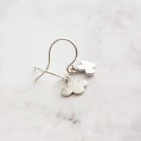 Small Cloud Earrings - very tiny silver puff cumulus charm dangles - upgrade to simple dainty .925 sterling hooks - rain storm weather gift - Constant Baubling