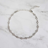 Silver Chain Bracelet, matte silver bracelet, O link bracelet, tiny link bracelet, delicate silver bracelet, minimalist bracelet thin silver - Constant Baubling