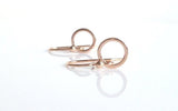 Rose Gold Circle Earrings - tiny rose gold earring, small rose gold hoop, little circle earring, simple hoop, plain circle earring, dainty - Constant Baubling