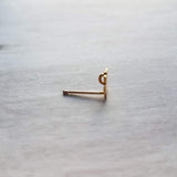 Lightning Cloud Stud Earrings, small gold stud, mismatched stud, rain storm earring, bolt earring, .925 sterling silver post weather earring - Constant Baubling