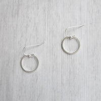 Silver Hoop Earrings - simple circle earring, silver circle earring, silver ring earring, thin circle earring, small circle earring, round - Constant Baubling