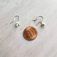 Maple Leaf Earrings, silver leaf earring, tiny leaf earring, Toronto, little leaf earring, leaf dangle earring, autumn earring, fall earring - Constant Baubling