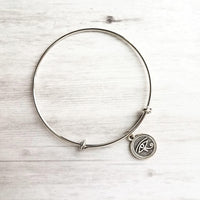 Eye of Horus Bracelet - silver Egyptian moon god celestial round coin charm of protection & healing symbol - wadjet protect health heal gift - Constant Baubling