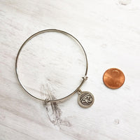 Eye of Horus Bracelet - silver Egyptian moon god celestial round coin charm of protection & healing symbol - wadjet protect health heal gift - Constant Baubling