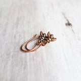 Little Bee Earring - tiny rustic antique copper mini bumblebees & small simple delicate hooks - minimalist spring honeybee hive - honey gift - Constant Baubling