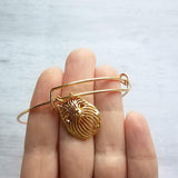 Brussels Griffon Bracelet, gold wire bangle, dog bracelet, Brussels Griffon gift, monkey face dog, griff bracelet, pet jewelry, charm - Constant Baubling