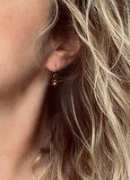 Little Acorn Earrings, small acorn earring, acorn dangle earring, copper acorn earring, antique copper dangle earring, squirrel earring tiny - Constant Baubling