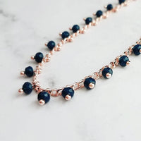 Orange Bead Bracelet, tiny seed bead bracelet, seed bead chain, small orange beads, thin gold chain, dainty gold bracelet, delicate bracelet - Constant Baubling