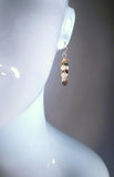 Disk Earrings, gold cluster earrings, matte gold disk earrings, sequin earrings, fringe earrings, small circle earrings long dangle earrings - Constant Baubling