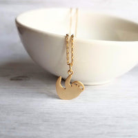 Little Sloth Necklace, gold sloth necklace, little sloth necklace, sloth pendant, hanging sloth necklace, small sloth necklace, delicate - Constant Baubling