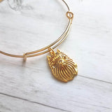 Brussels Griffon Bracelet, gold wire bangle, dog bracelet, Brussels Griffon gift, monkey face dog, griff bracelet, pet jewelry, charm - Constant Baubling