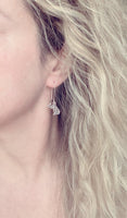 Silver Michigan Earrings - small upper/lower peninsula mitten state gift - handmade hometown love jewelry souvenir - made in Michigan - Constant Baubling