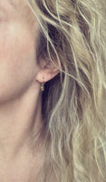 Small Acorn Earrings, gold acorn earring, small gold acorn earring, little gold acorn earring, tiny acorn earring, acorn dangle, simple gold - Constant Baubling
