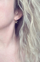 Small Bird Earrings, rose gold birds, little bird dangles, flying birdies, rose gold hooks, dainty bird earring, soaring bird earring, wings - Constant Baubling