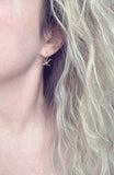 Small Bird Earrings, rose gold birds, little bird dangles, flying birdies, rose gold hooks, dainty bird earring, soaring bird earring, wings - Constant Baubling