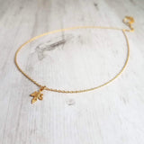 Maple Leaf Necklace, tiny gold leaf, leaf pendant, gold leaf charm, delicate necklace, 14K gold fill chain opt, Toronto necklace autumn gift - Constant Baubling