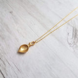 Gold Calla Lily Necklace - gold lily necklace, lily pendant, lily charm, bridesmaid necklace, bridal jewelry, gold lily, simple lily, flower - Constant Baubling