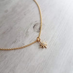 North Star Necklace - little gold cubic zirconia pendant on a simple delicate thin chain - make a wish jewelry - handmade special gift - Constant Baubling