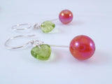 Michigan Cherry Earrings, .925 sterling silver earrings, sweet cherry earrings, fruit earrings, silver cherry earrings, cherry jewelry North - Constant Baubling