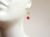 Michigan Cherry Earrings, .925 sterling silver earrings, sweet cherry earrings, fruit earrings, silver cherry earrings, cherry jewelry North - Constant Baubling