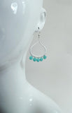 Silver Chandelier Earrings, sky blue disks, silver blue earrings, open teardrop earrings, light blue earrings, turquoise drops large western - Constant Baubling