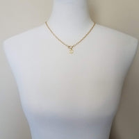 Paperclip Chain Necklace, gold oval link necklace, gold chunky necklace, front clasp necklace, large clasp necklace, oval CZ star pendant - Constant Baubling