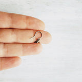 Little Bumblebee Earrings - tiny black gunmetal silver shiny bees, small simple delicate hooks, minimalist spring honeybee hive, honey gift - Constant Baubling