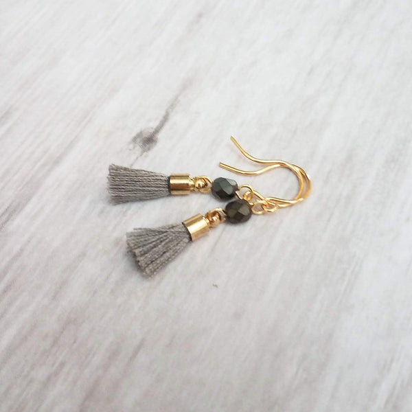 Tiny tassel earrings hotsell