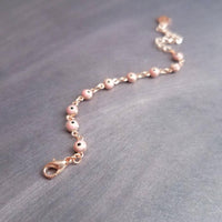 Evil Eye Bracelet, rose gold bracelet, Hamsa bracelet, hand of Fatima bracelet, spiritual bracelet, protection bracelet pink amulet talisman - Constant Baubling
