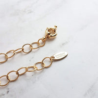 Stone Slice Bracelet - chunky gold chain, agate bracelet, banded agate jewelry, gold stone bracelet, stone bracelet, gold edge stone, large - Constant Baubling