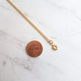 Small Sun Necklace, simple sun pendant, tiny sunshine charm, delicate gold chain, sunray necklace, just because gift, sun charm, gold sun - Constant Baubling