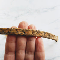 Cork Bracelet - wood cuff & gold adjustable chain, wood bangle, cork bangle, cork bracelet, woof cuff, cork cuff, wide bracelet, marbled - Constant Baubling