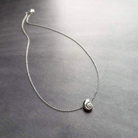 Silver Seashell Necklace, little spiral shell, nautilus necklace, snail shell pendant, silver shell charm, ocean necklace, beach jewelry - Constant Baubling