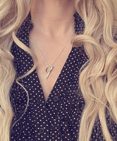 Flute Necklace, silver necklace, initial necklace, personalized necklace, flute charm necklace, piccolo pendant, flautist necklace orchestra - Constant Baubling