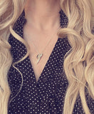 Flute Necklace, silver necklace, initial necklace, personalized necklace, flute charm necklace, piccolo pendant, flautist necklace orchestra - Constant Baubling