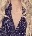 Cube Necklace, rose gold cube necklace, rose gold necklace, pink gold necklace, square bead necklace, layering necklace, delicate necklace - Constant Baubling