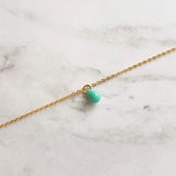 Clear Water Drop Necklace -  very tiny glass pendant, 14K gold fill chain, delicate small little teardrop, bridesmaid gift for her under 30 - Constant Baubling