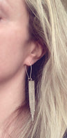 Silver Fringe Earrings, long chain earring, silver chain earring, snake chain earring, chain fringe earring, chain tassel earring 4" earring - Constant Baubling