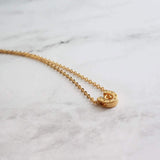 Gold Horseshoe Necklace, delicate gold chain, thin chain, dainty gold necklace, lucky necklace, tiny good luck charm, horse necklace, small - Constant Baubling