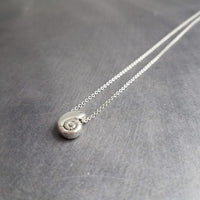 Silver Seashell Necklace, little spiral shell, nautilus necklace, snail shell pendant, silver shell charm, ocean necklace, beach jewelry - Constant Baubling