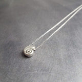 Silver Seashell Necklace, little spiral shell, nautilus necklace, snail shell pendant, silver shell charm, ocean necklace, beach jewelry - Constant Baubling