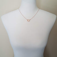 Large Ball Chain Necklace, rose gold ball chain, chunky front clasp necklace, carabiner clasp, large round clasp, rose gold ball necklace - Constant Baubling