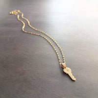 Gold Key Necklace, tiny key charm, letter charm, letter key pendant, initial key necklace, small key pendant, little gold key, personalized - Constant Baubling