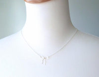 Sterling Silver Bow Necklace, silver ribbon necklace, wire bow necklace, bow pendant, sterling silver chain, delicate necklace, dainty charm - Constant Baubling