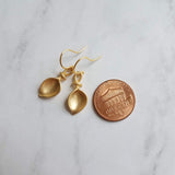 Little Gold Lily Earrings - calla lily earring, gold calla lily, small gold lily earring, bridal earring, bridesmaid jewelry, simple lily - Constant Baubling