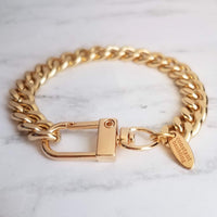 Chunky Gold Chain Bracelet, heavy chain bracelet, heavy gold bracelet, thick chain bracelet, curb chain bracelet gold curb chain Miami Cuban - Constant Baubling