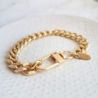 Chunky Gold Chain Bracelet, heavy chain bracelet, heavy gold bracelet, thick chain bracelet, curb chain bracelet gold curb chain Miami Cuban - Constant Baubling