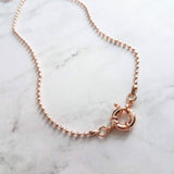 Ball Chain Necklace, rose gold ball chain, chunky front clasp necklace, sailor clasp, large round clasp, rose gold ball necklace, big clasp - Constant Baubling